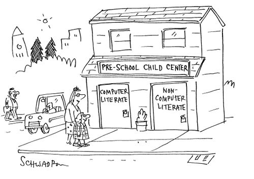 Pre-School Child Center - Computer LiterateNon-Computer Literate.