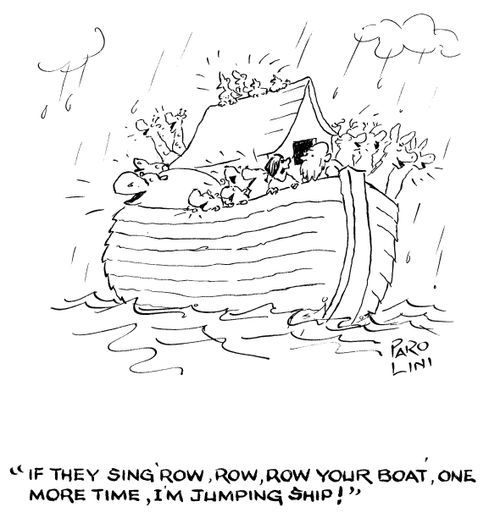 'If they sing row, row, row your boat one more time, I'm jumping ship!'