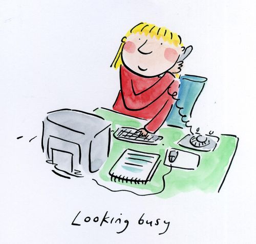 Looking busy.