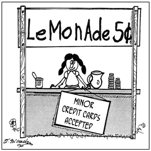 Minor credit cards accepted.