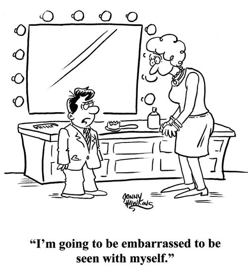 Kid all dressed up: 'I'm going to be embarrassed to be seen with myself.'