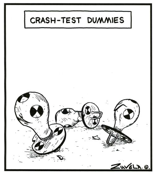 Crash-test dummies (baby dummies used in crash-testing)