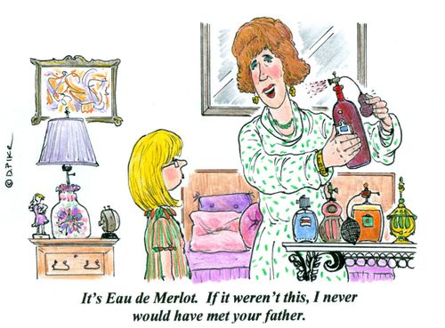 'It's Eau de Merlot. If it weren't for this, I never would have met your father.'