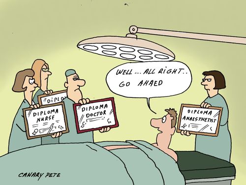 'Well...all right...go ahead.'