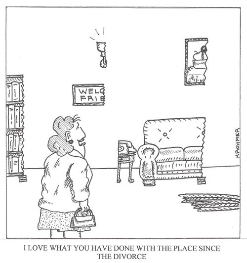 'I love what you have done with the place since the divorce.'