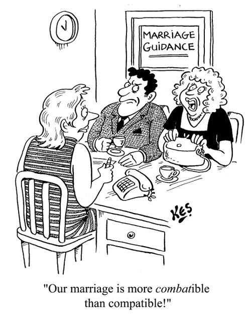 'Our marriage is more combatible than compatible!'