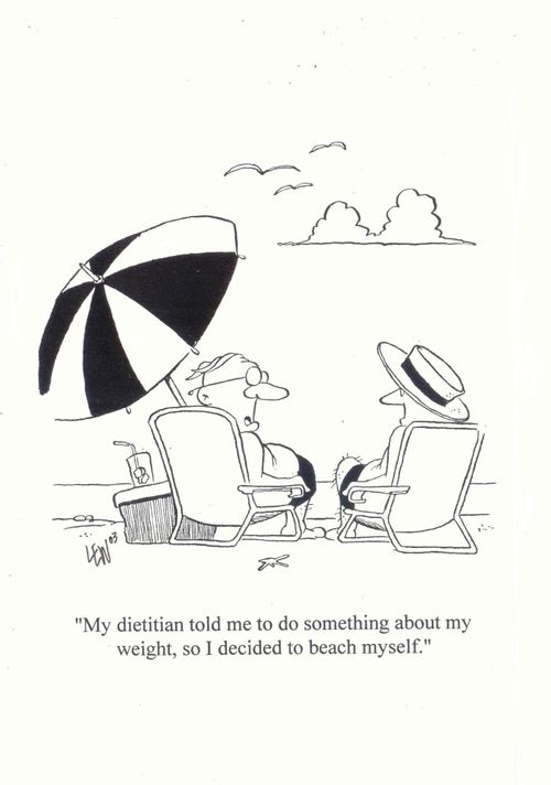 'My dietitian told me to do something about my weight.....'