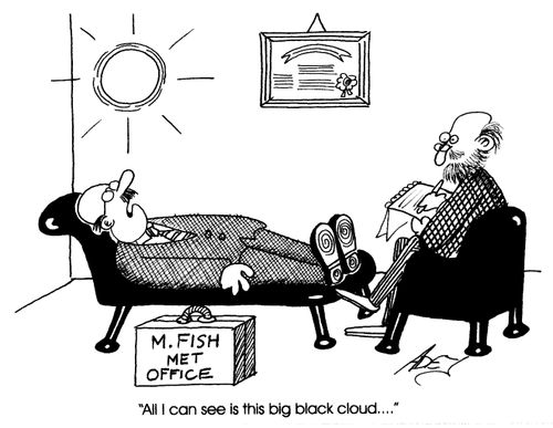 "All I can see is this big black cloud..."