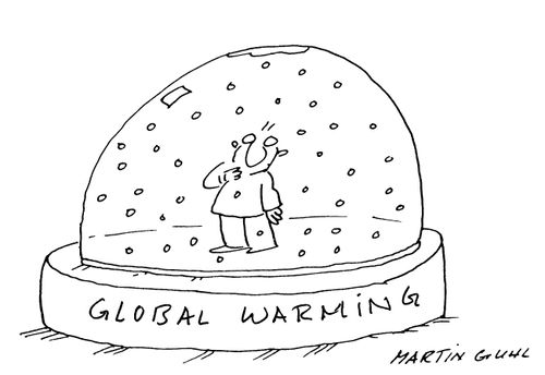 Man in 'Global Warming' Snow Storm