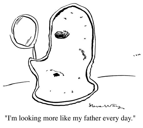 "I'm looking more like my father everyday"