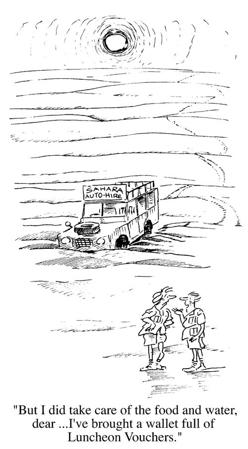Luncheon Vouchers in the desert