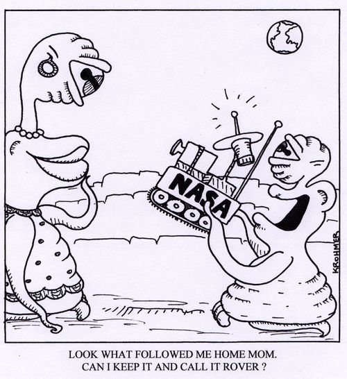 "Look what followed me home Mom. Can I keep it and call it Rover?"