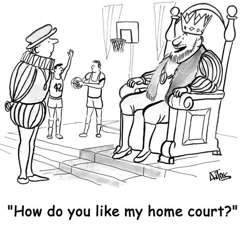 'How do you like my home court?'
