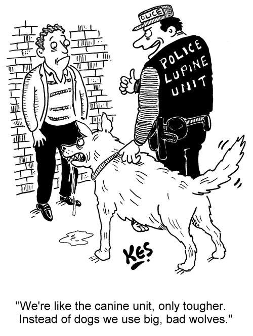 'We're like the canine unit, only tougher. Instead of dogs we use big, bad wolves.'