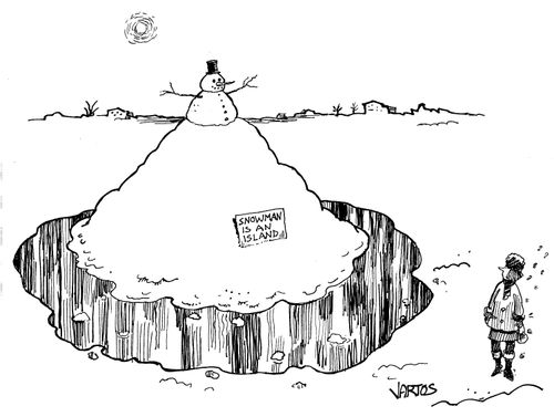 'Snowman is an island.'