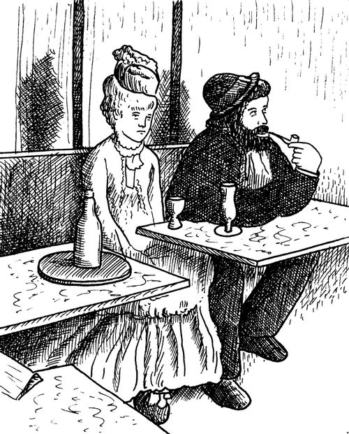In the Tavern.