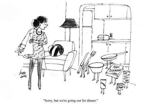 'Sorry, but we're going out for dinner.'