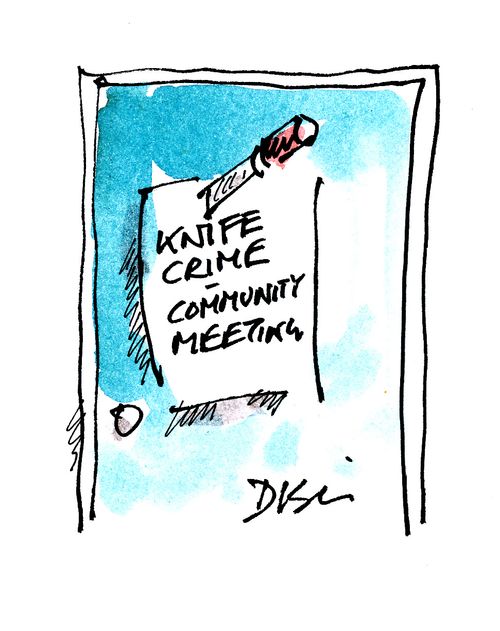 Knife crime community meeting.