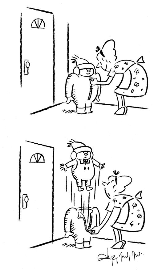 Snowman Jumps out of Snowsuit.