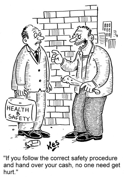 'If you follow the correct safety procedure and hand over your cash, no one need get hurt.'