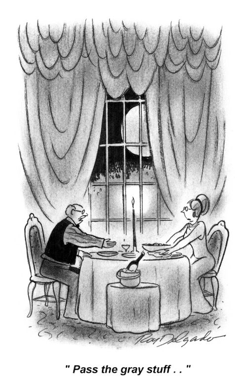 'Pass the grey stuff.'