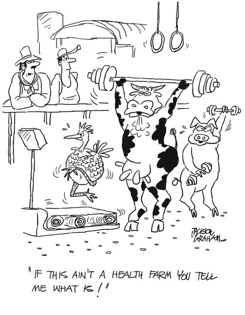 "If this ain't a health farm, you tell me what is!"
