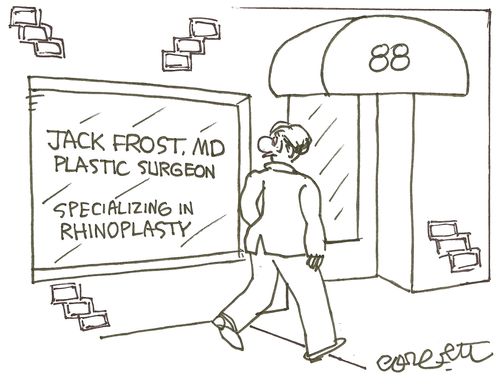 Jack Frost, MD, plastic surgeon...specializing in rhinoplasty.
