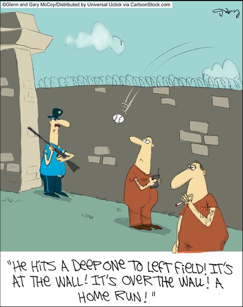 'He hits a deep one to left field! It's at the wall! It's over the wall! A home run!'