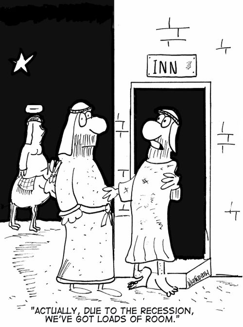 'Actually, due to the recession, we've got loads of room.'