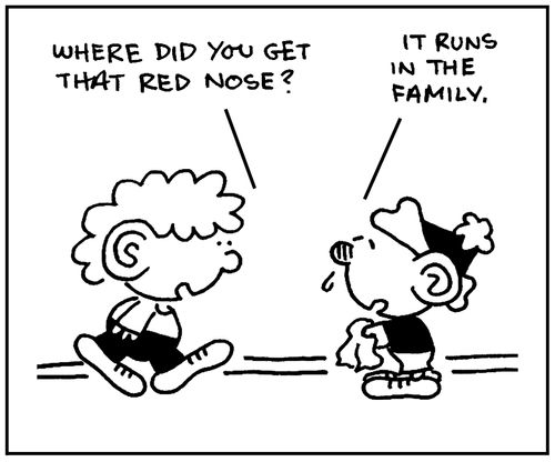 'Where did you get that red nose?'