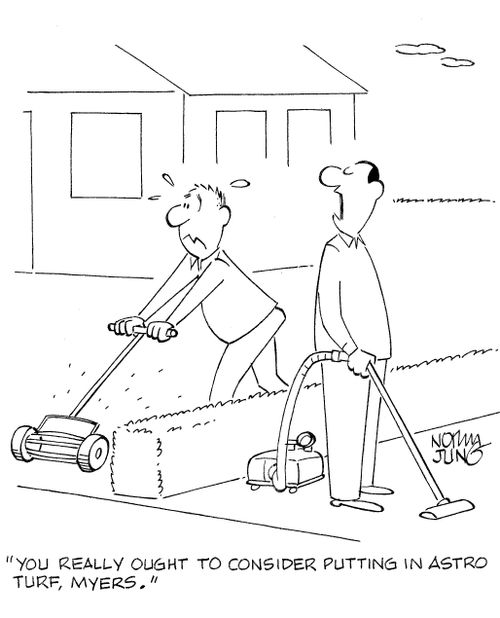 'You really ought to consider putting in Astro Turf, Myers.'