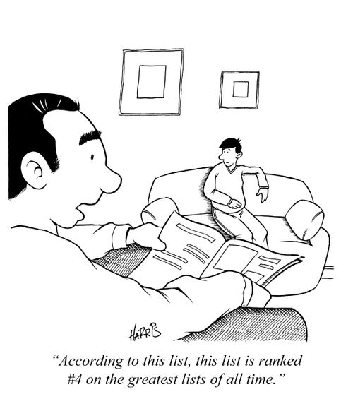 'According to this list, this list is ranked #4 on the greatest lists of all time.'