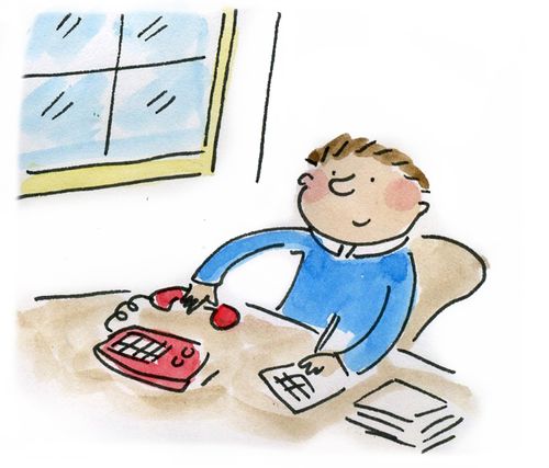 Old fashioned telephone call.