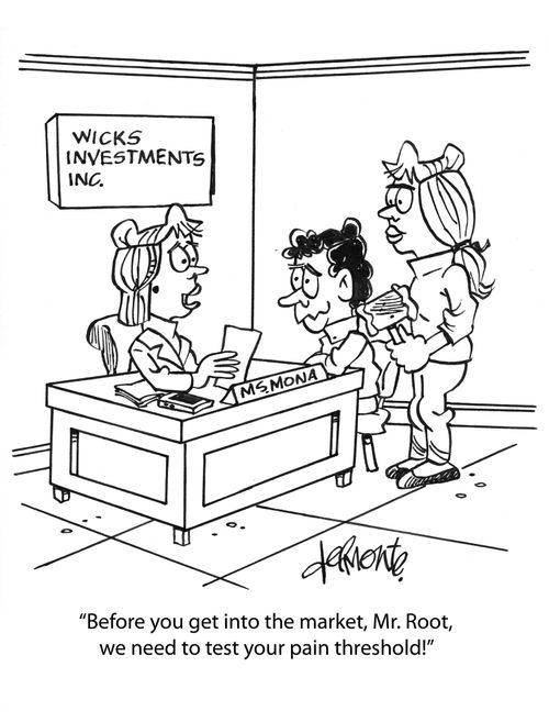 'Before you get into the market, Mr. Root, we need to test your pain threshold!'