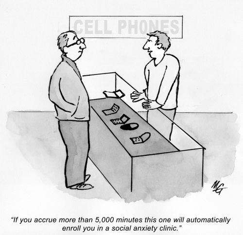 'If you accrue more than 5,000 minutes, this one will automatically enroll you in a social anxiety clinic.'