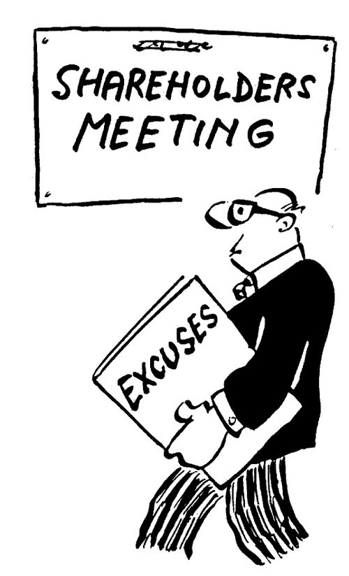 Book of Excuses for Shareholders Meeting
