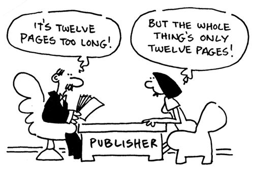 Aspiring author at the publishing house