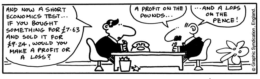 'A short economics test - if you bought something for 