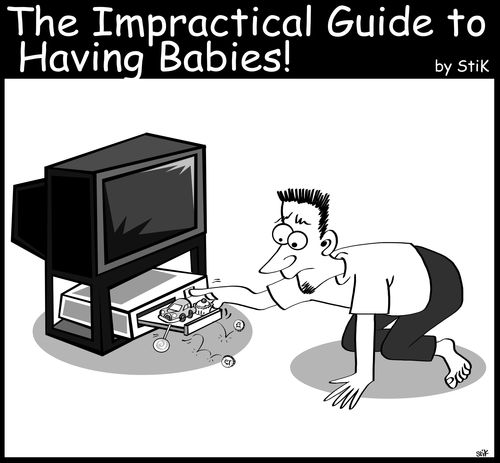 Toys in the DVD Player.