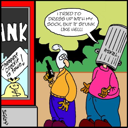 'I tried to dress up with my sock, but it stunk like hell!'