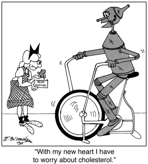 'With my new heart I have to worry about cholesterol.'