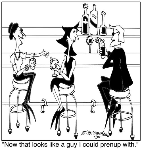 'Now that looks like a guy I could go through a prenup process with.'