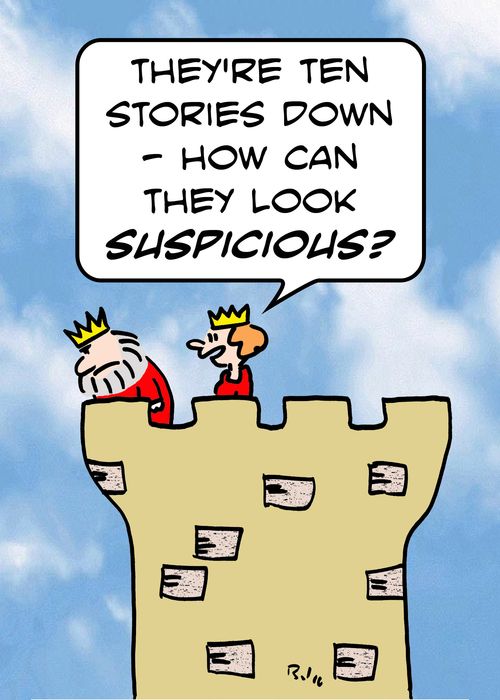 'They're ten stories down - How can they look suspicious.'