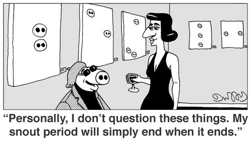 'Personally, I don't question these things. My snout period will simply end when it ends.'