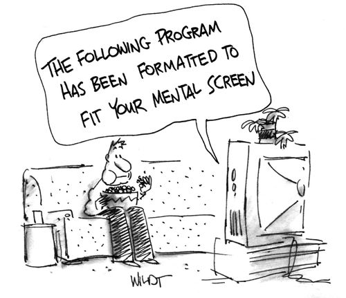 'The following program has been formatted to fir your mental screen.'