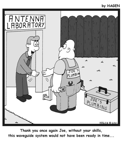 'Thank you once again Joe, without your skills, this waveguide system would not have been ready in time...'