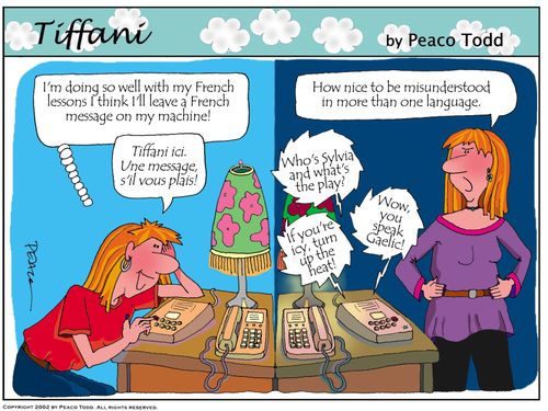 "How nice to be misunderstood in more than one language!"
