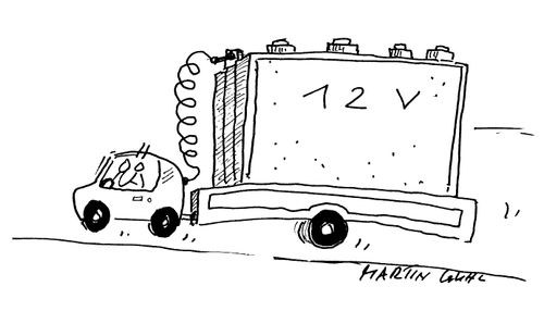 Electric car powered by cumbersome battery