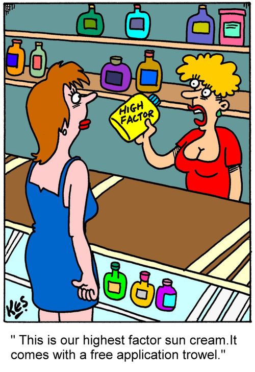 'This is our highest factor sun cream. It comes with a free application trowel.'