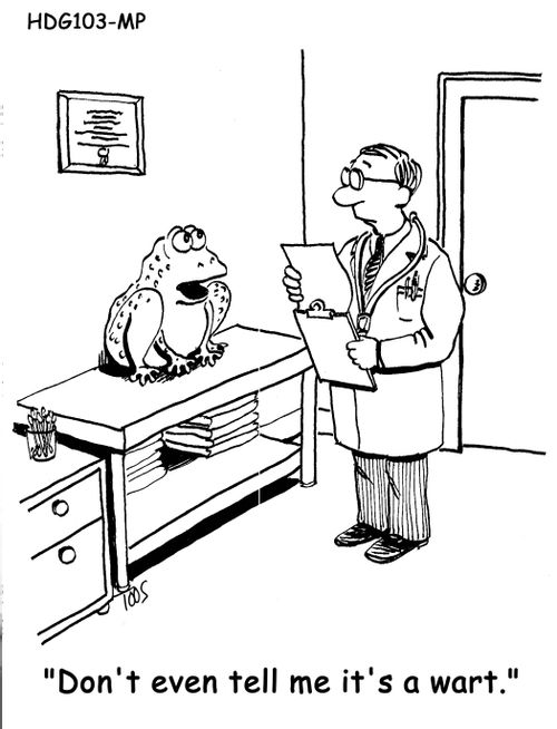'Don't even tell me it's a wart.'